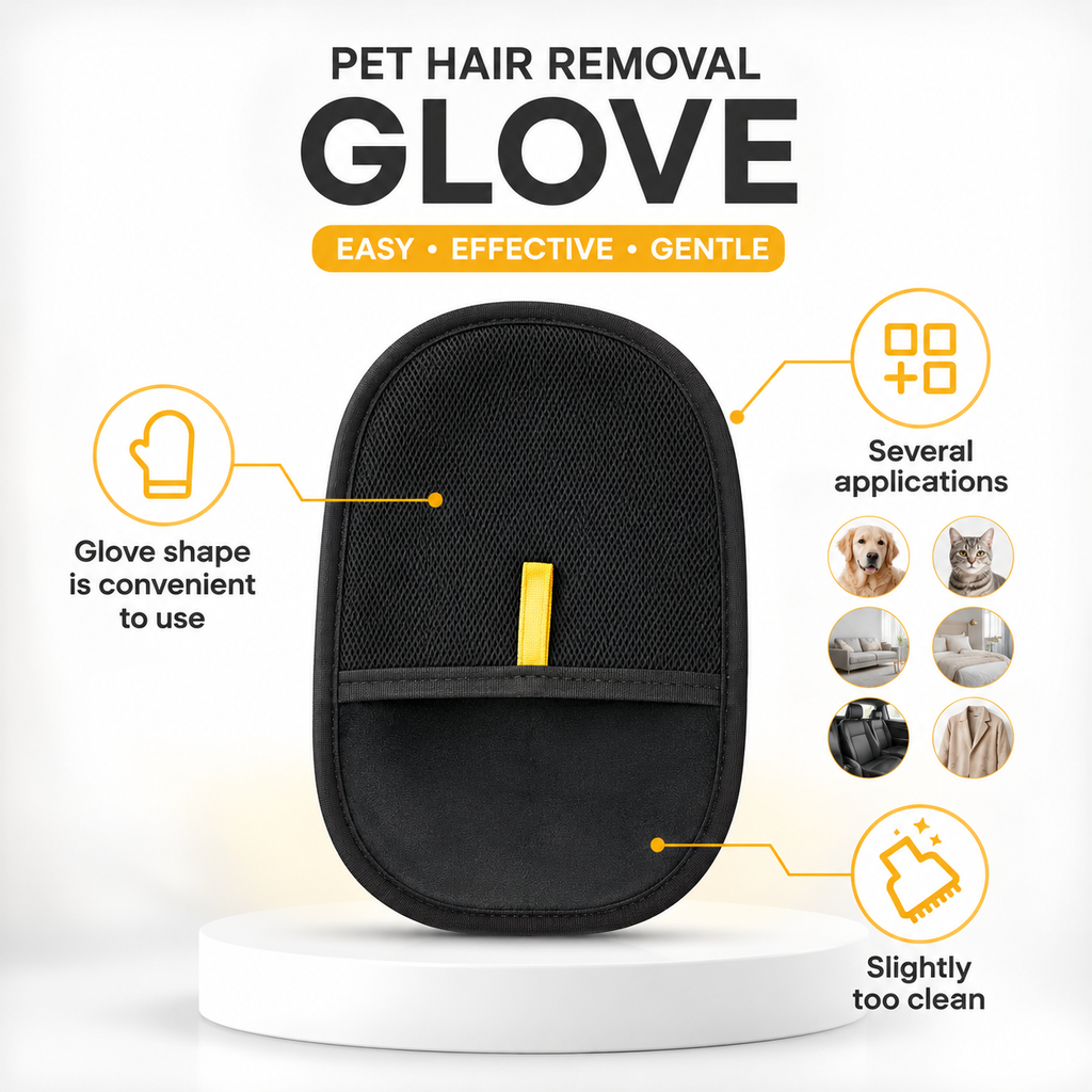 Pet Hair Removal Glove for Cats & Dogs